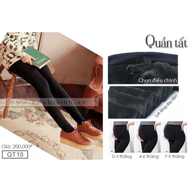 Quần tất bầu lót lông loại cả bàn