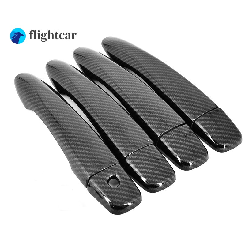 Vỏ bọc tay nắm cửa họa tiết sợi carbon cho xe hơi NISSAN ALMERA 2020-2021