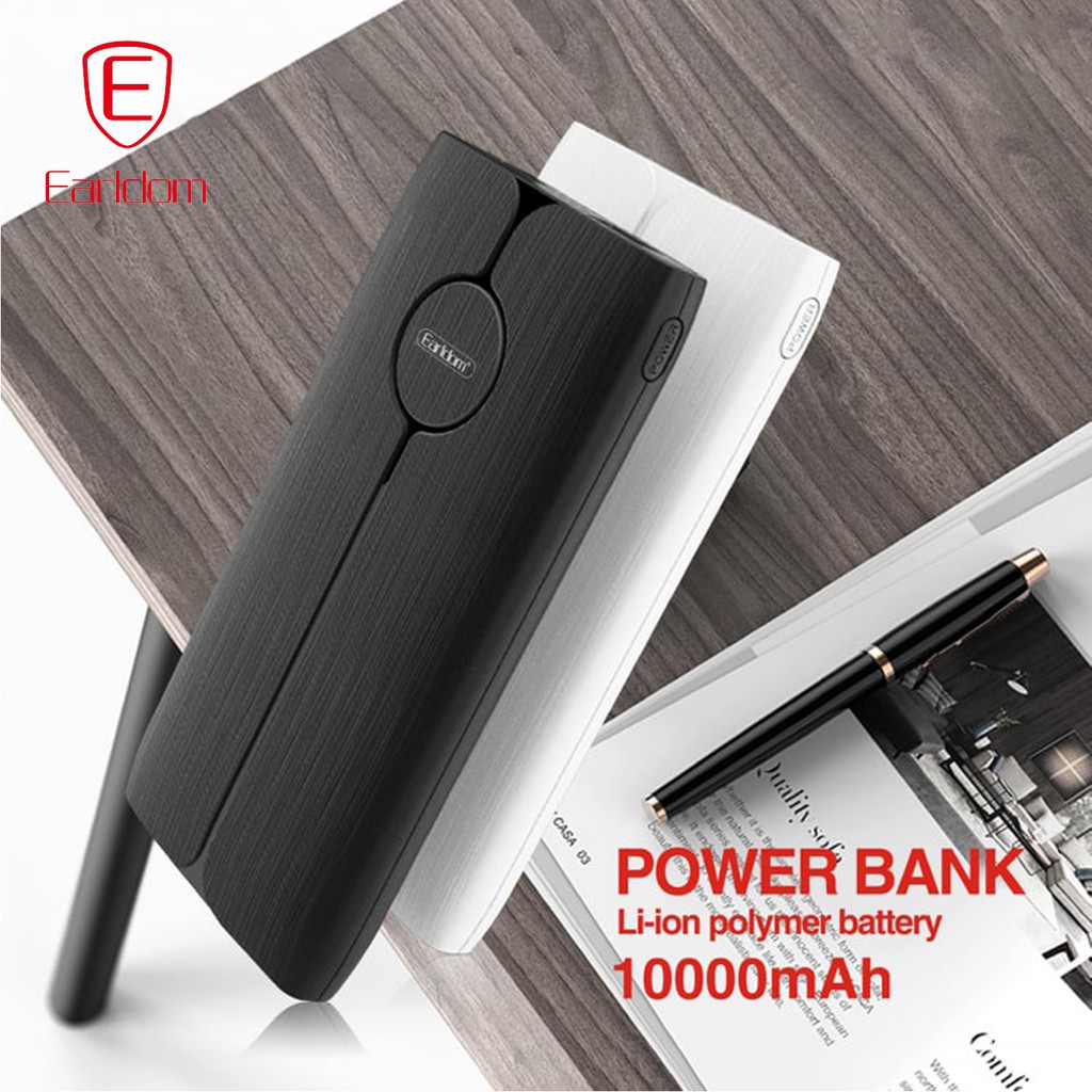 Sạc dự phòng công nghệ Pin Li-ion, độ bền cao 10.000mAh Earldom ET-PB33