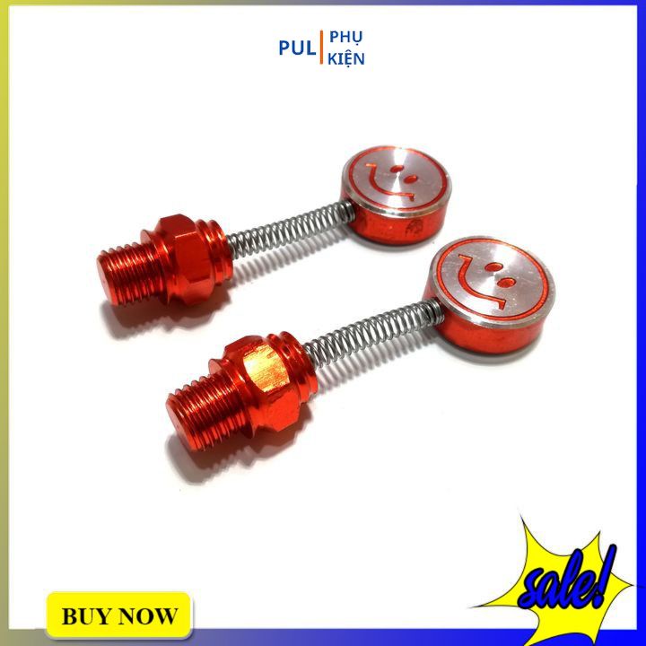 Ốc chân gương kiểu lò xo mặt cười 10li thuận lắp trang trí cho xe Wave Vario Dream AB SH Sirius...