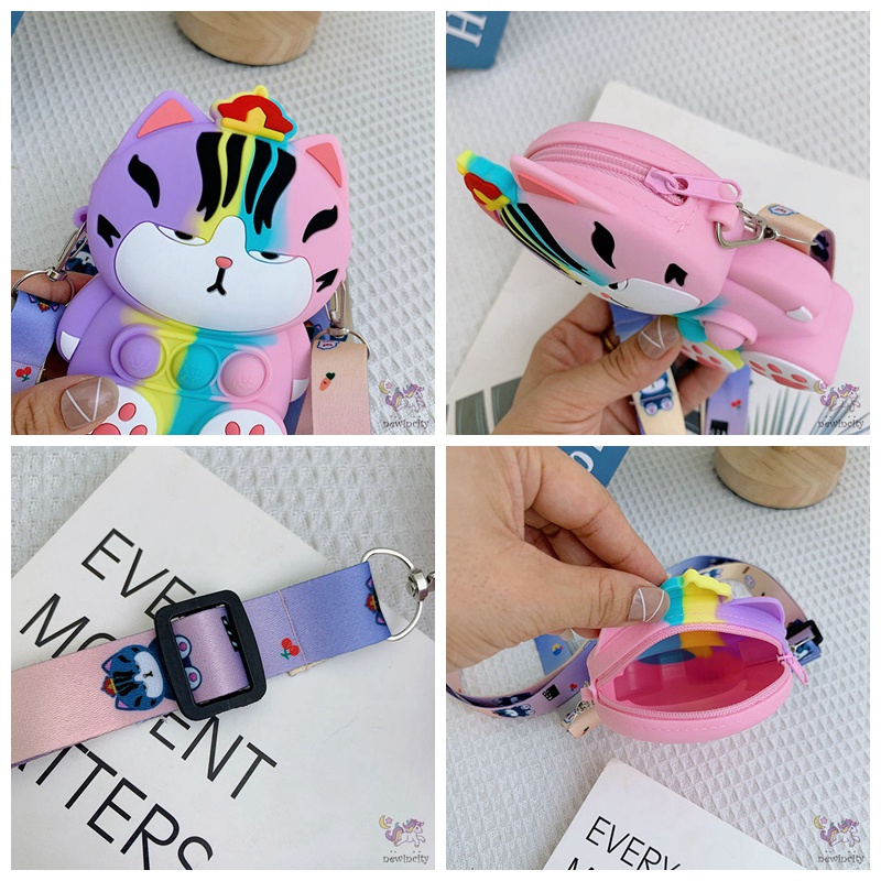 Ví Silicon Mini Họa Tiết Hoạt Hình Phong Cách Hàn Quốc Xinh Xắn Dành Cho Bé Gái