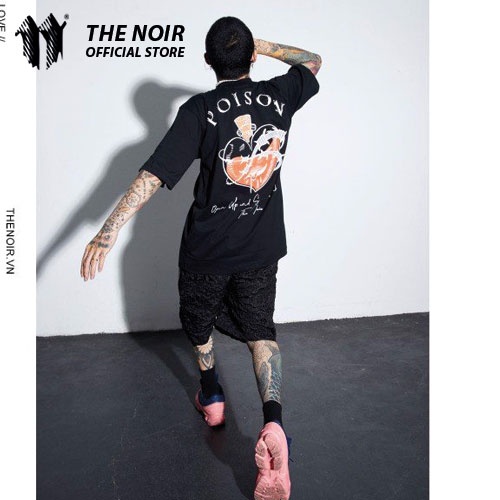 ÁO THUN POISON LOVE - UNISEX NAM NỮ - STREETWEAR - OVERSIZE - BLACK T - SHIRT - THE NOIR