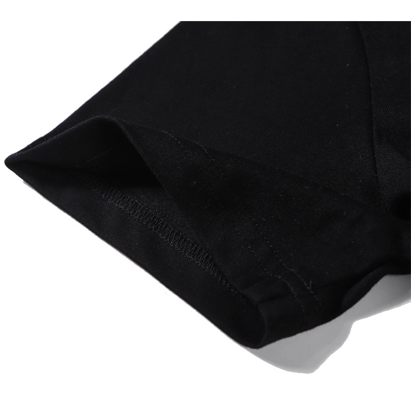 Áo Thun Thể Thao Plus Size Tay Ngắn Bằng Cotton In Hình Hoa/Trái Tim/Hoa Màu Tối Unisex