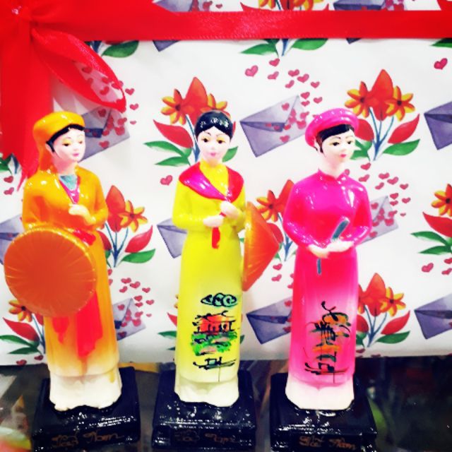 Bộ tượng 3 cô gái bắc trung nam | BigBuy360 - bigbuy360.vn