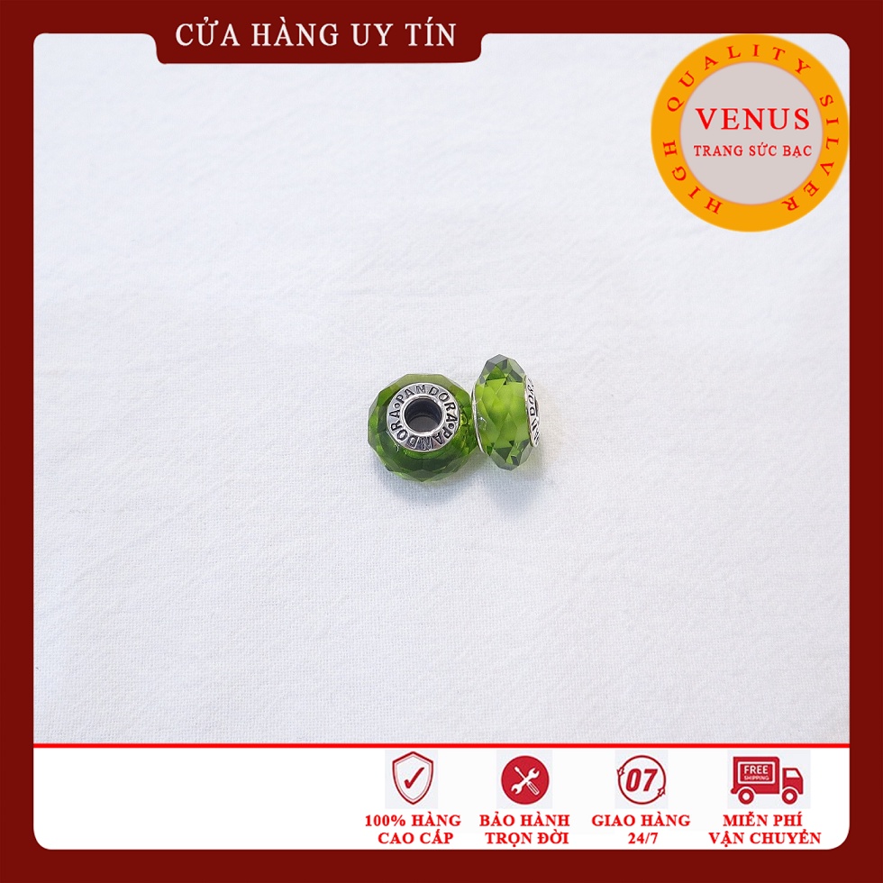 [Charm bạc 925 cao cấp] Charm glass xanh biển đậm- Mã sản phẩm VENUSG12