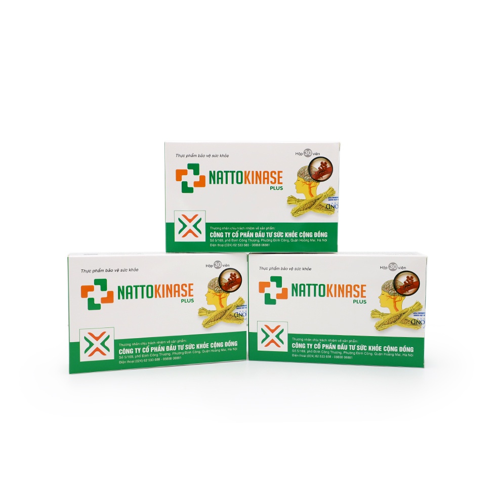 Hoạt huyết dưỡng não Nattokinase Plus Tăng cường lưu thông máu lên não, chống tai biến