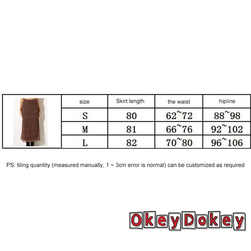 OKDK-Women´s Long Skirts Floral Printed High Waist y2k Simple Elegant Elastic Waist Skirts