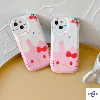 Ốp Điện Thoại Cứng Chống Sốc Chống Bụi Họa Tiết Mèo Kitty Cho iPhone 13 11 12 Pro Max XS Max XR x 7 + 8 plus 13 promax