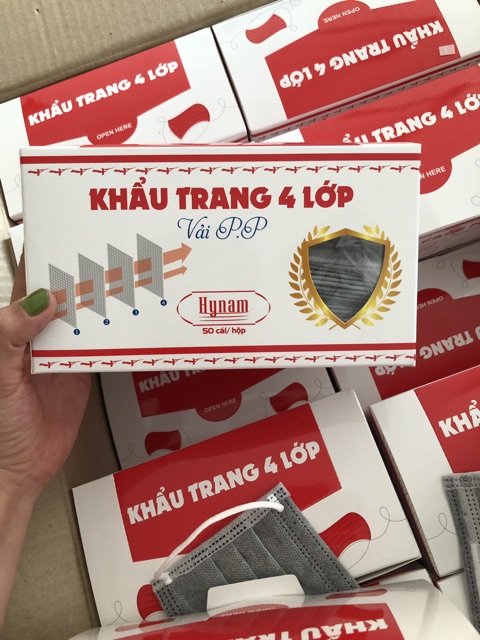 (Sẵn sll giá tận xưởng) Khẩu Trang y tế-kháng khuẩn-4 lớp hiệu Go mask