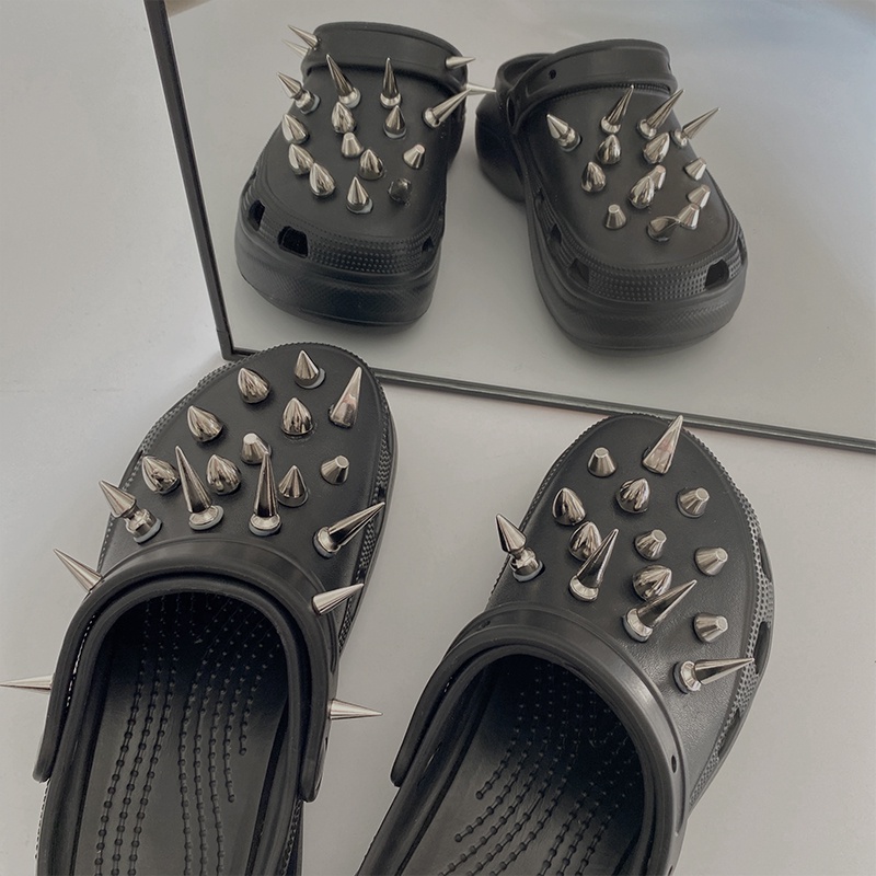 Sticker crocs Shoe Decoration for crocs đế cao1pcs CROCS Phụ Kiện Đính Đinh Tán Kim Loại Gắn Trang Trí Giày Dép--no shoes