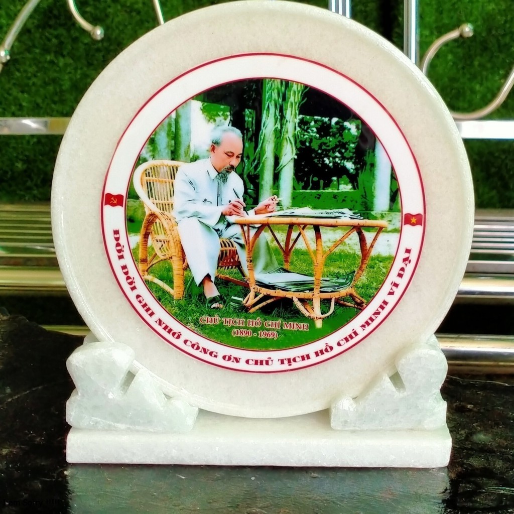 Ảnh ( tượng , dĩa đá ) Bác Hồ ( 20cm )