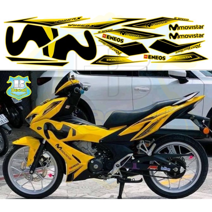 ( Quí khách vui lòng mang ra tiệm cho thợ dán ) Tem winner X Movistar vàng