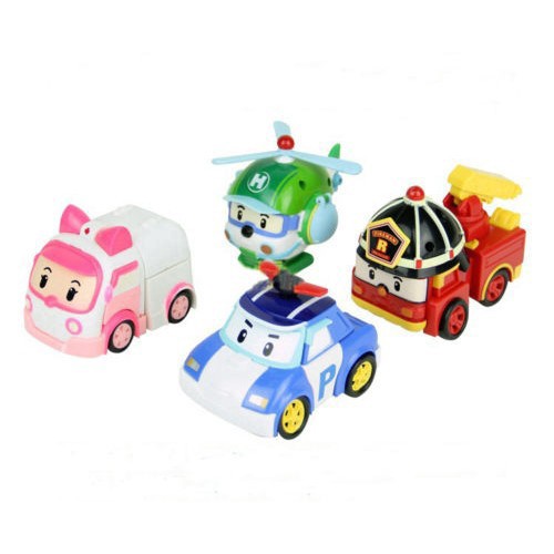 Bộ 6 đồ chơi xe biến hình rô bốt Robocar poli độc đáo cho bé
