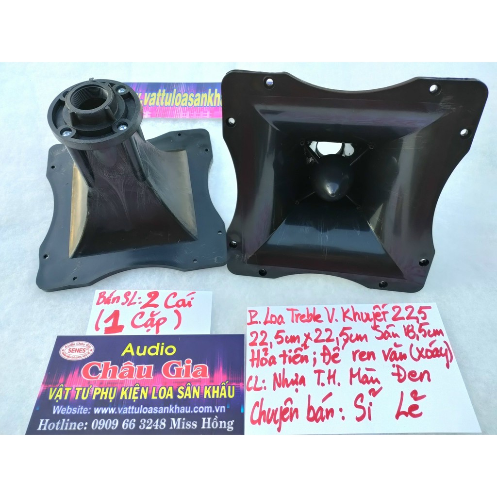 Phễu loa treble 22cm hỏa tiễn ren vặn 2 cái Audio Châu Gia