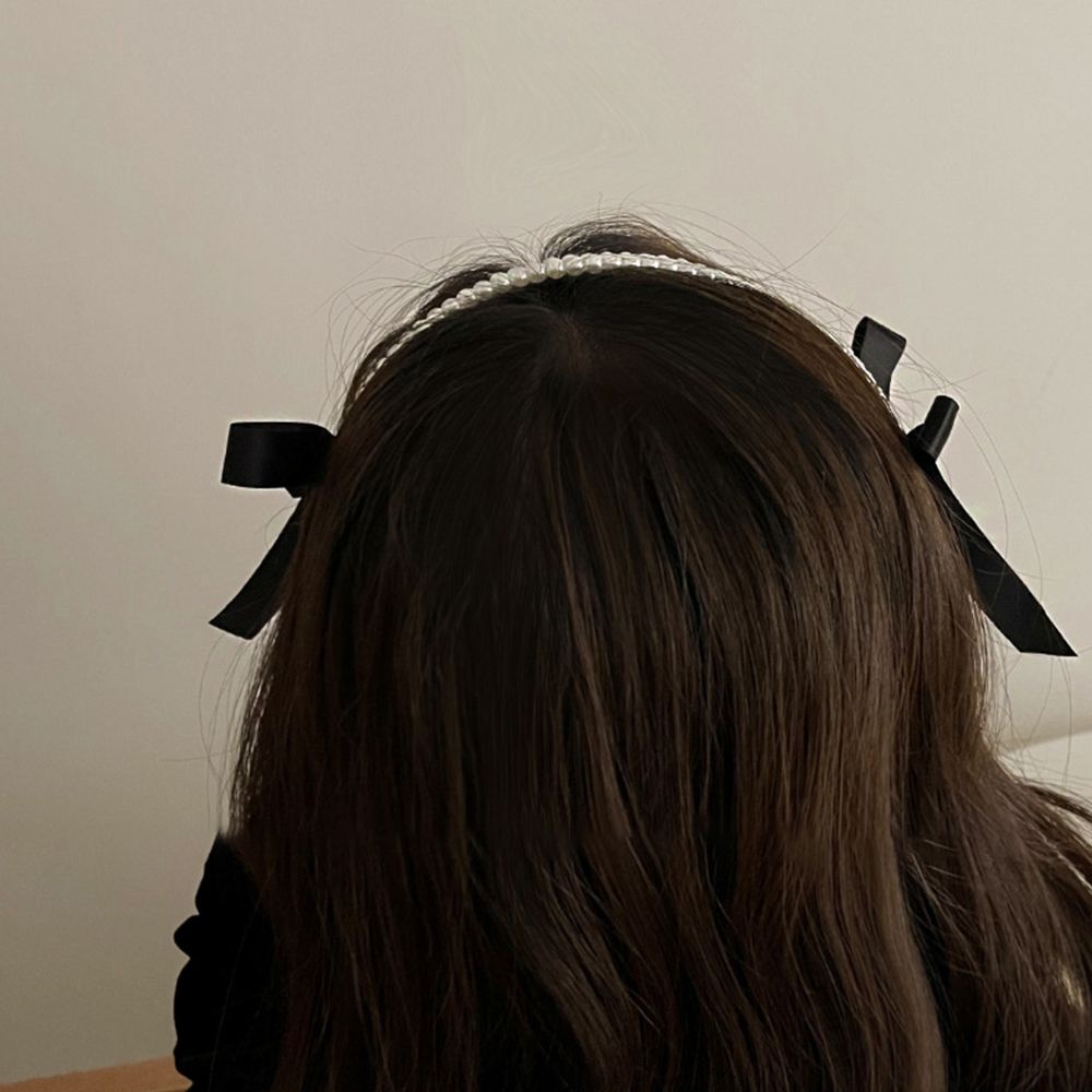 Băng đô nơ đính ngọc trai giả phong cách Hàn Quốc sang trọng cho nữ