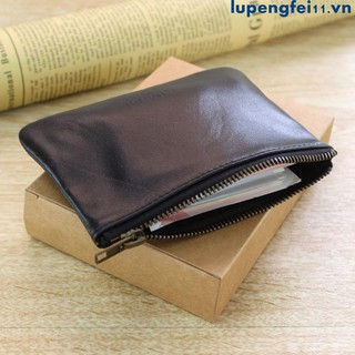 New style, new style, hot sale The first class of men's sheepskin mini wallet simple leather zipper ladies' coin purse hand bag small key card bag