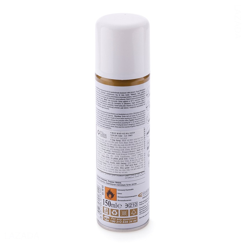 Chai Xịt Khử Mùi Hôi Giày, Da GoldCare GC3003