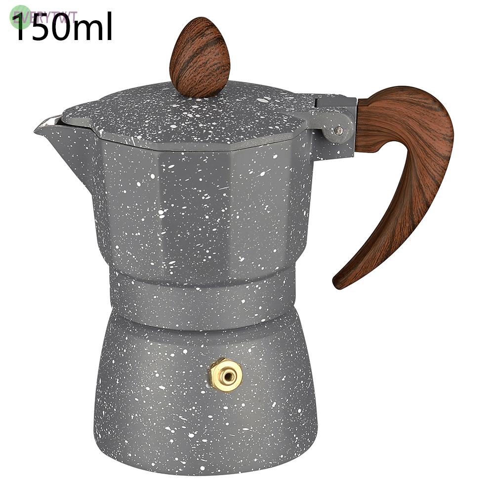 Bình pha cà phê Moka Espresso bằng nhôm 150/300ML phong cách Ý