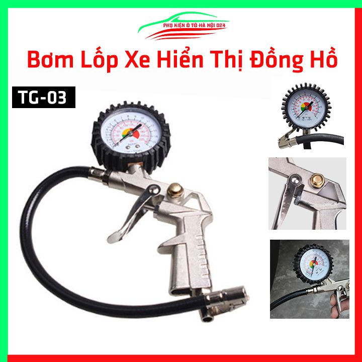 Súng bơm lốp xe có hiển thị đồng hồ đo TG-03