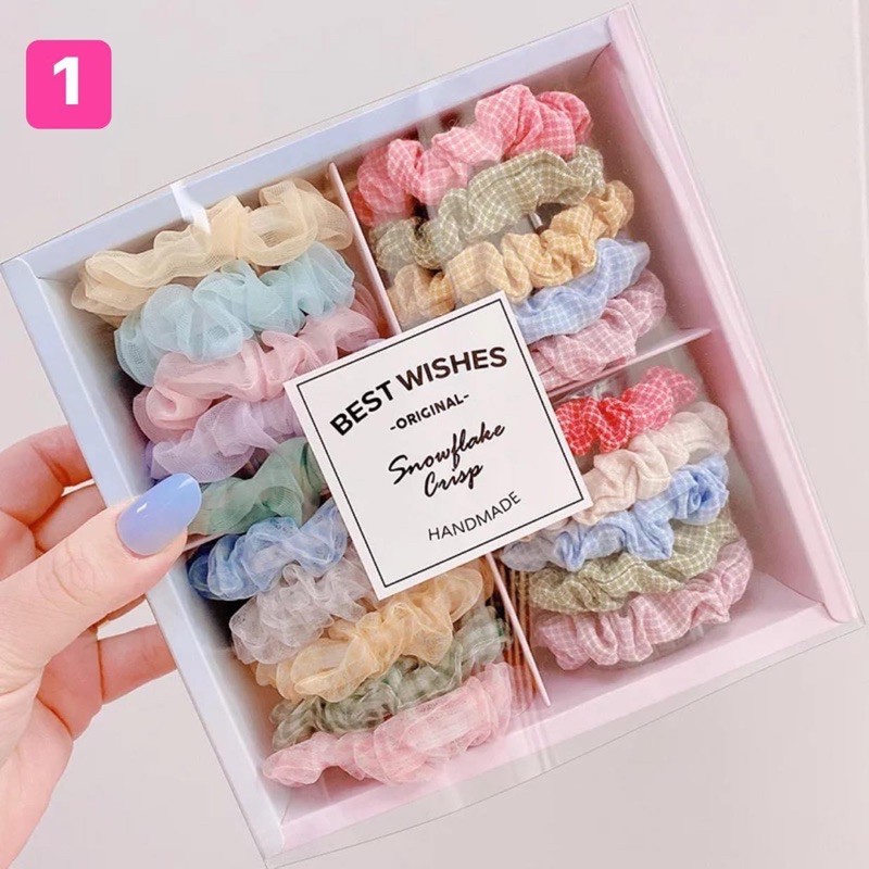 CỘT TÓC CRUNCHIES HÀN QUỐC MIX RANDOM 🌸🌷🌸🌷