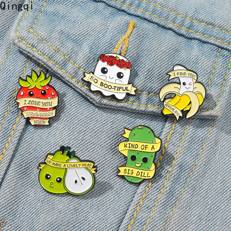 Ghim cài áo Miss Zoe hình trái cây dễ thương tùy chọn