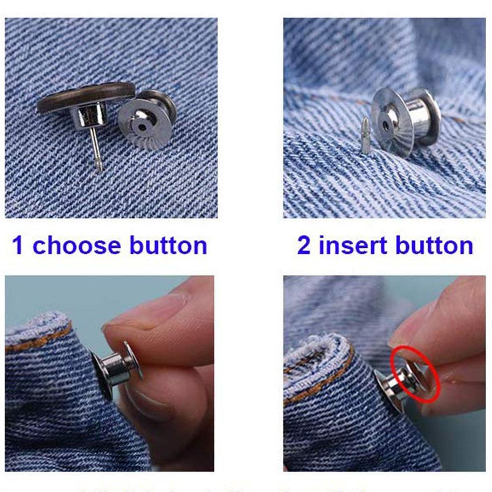 Nút gài quần jeans 17mm không cần ghim có thể điều chỉnh dùng may quần áo DIY tốt nhất