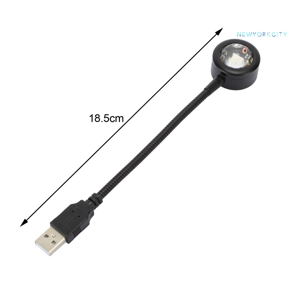 Bộ Đèn Chiếu Màu Cầu Vồng RGB Sạc Cổng USB Điều Khiển Từ Xa