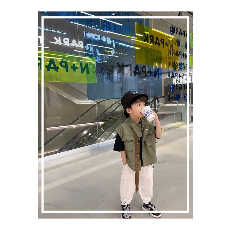 [Babycat] Hàng Có Sẵn Áo Vest Nhỏ Phong Cách Hàn Quốc Nhật Bản Thời Trang Mùa Thu Kiểu Mới Phù Hợp Với Mùa Thu Dành Cho Bé Trai