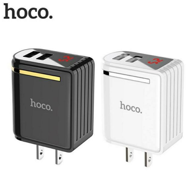 CỦ SẠC HOCO C39 MAX 5V-2.4A (12W) ✓ 2 CỔNG USB ✓ LED HIỂN THỊ DÒNG ĐIỆN✓ IC ỔN ĐỊNH ĐIỆN ÁP