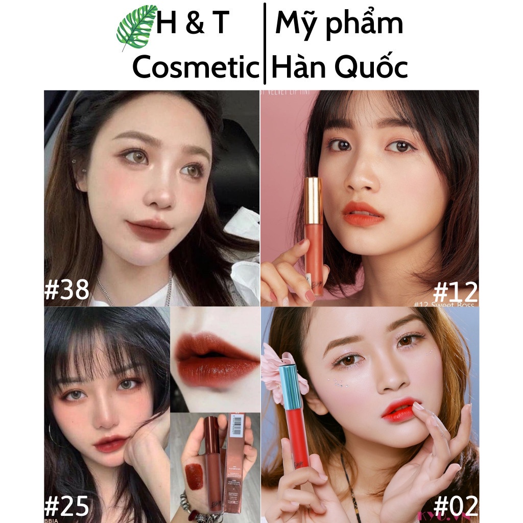 Son kem lì Bbia không trôi chính hãng Hàn Quốc Last Velvet Lip Tint Version 3