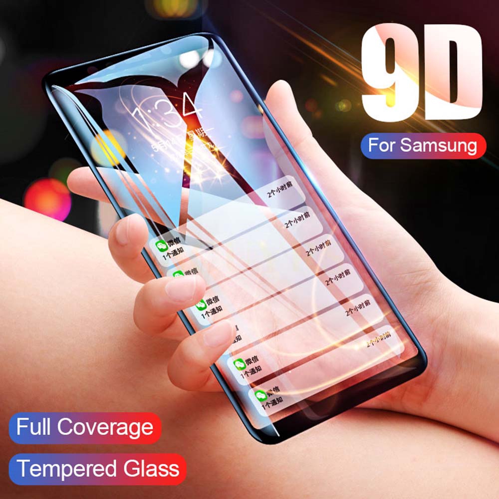 Samsung Galaxy A7 A6 A6+ A8 A8+ A5 A9 2018 A7 A5 A3 2017 9D Full Cover Tempered Glass Screen Protector Protective Glass