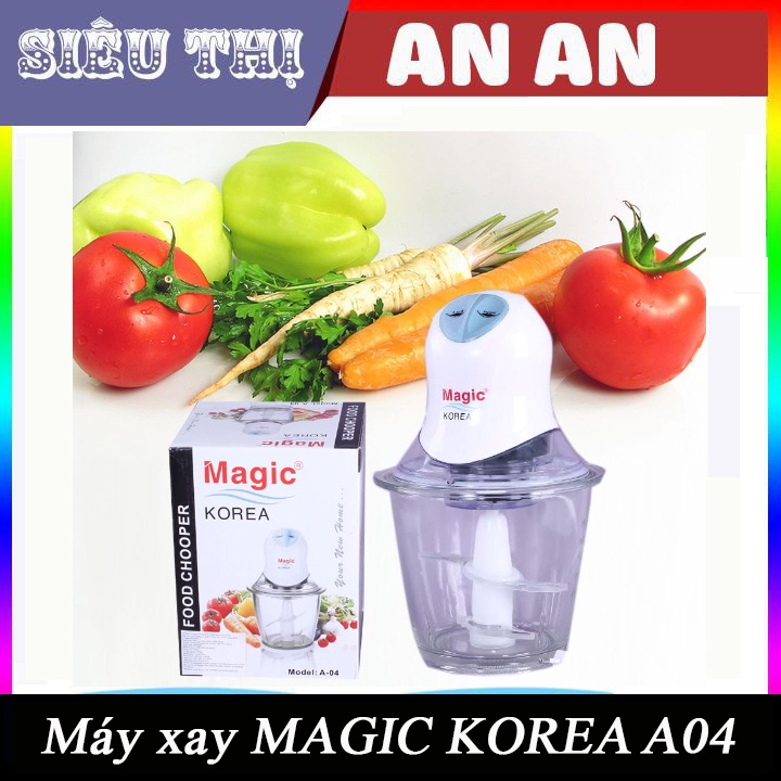 Máy xay thịt xay sinh tố thủy tinh đa năng MAGIC KOREA A 04 2 lưỡi dao kép 400w Hàn Quốc bảo hành 12 tháng