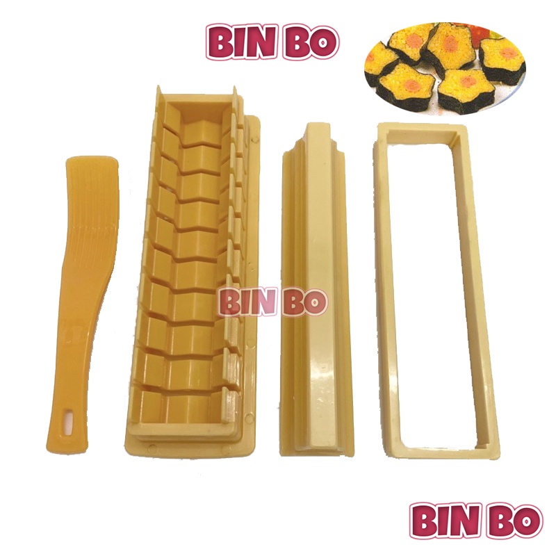 Khuôn làm sushi hình trái tim hình tròn hình ngôi sao bằng nhựa cao cấp Vĩnh Trường dụng cụ làm sushi