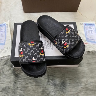 dép lê bảo bình mickey nâu mickey đen