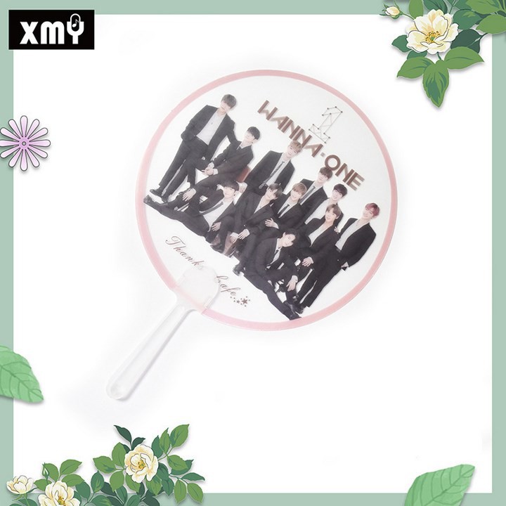 Quạt Wanna One trong quạt cầm tay in hình idol hàn quốc thiết kế thông minh tiện lợi