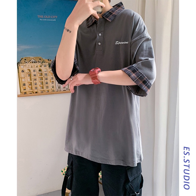 Áo thun tay ngắn cổ bẻ thời trang cho nam | BigBuy360 - bigbuy360.vn