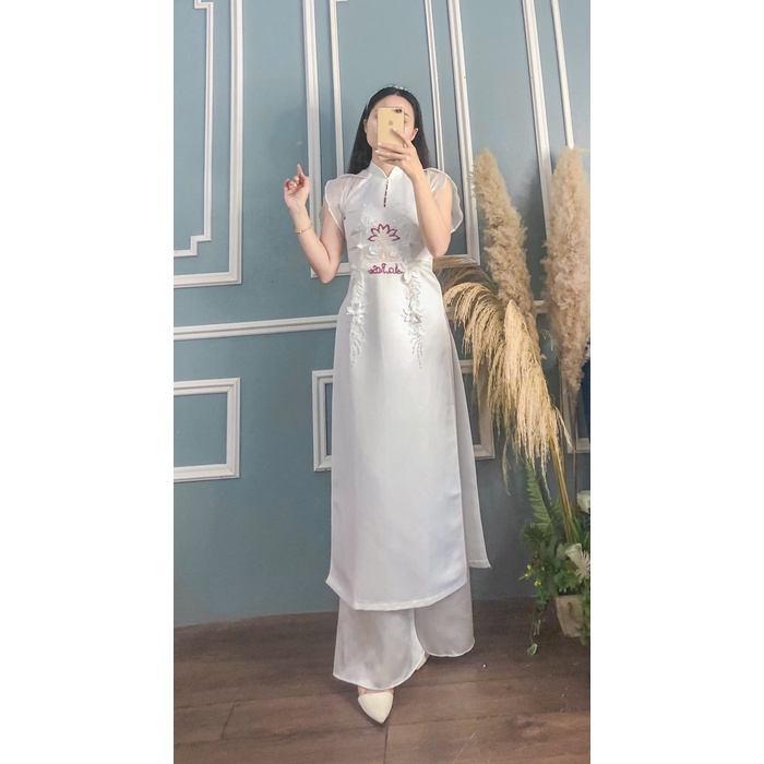 ÁO DÀI LARÓSE TRẮNG THIẾT KẾ