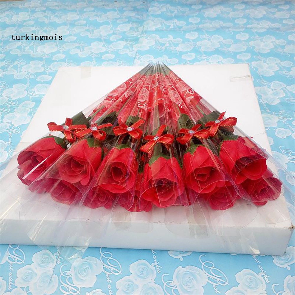 Set 10 Bông Hồng Sáp Làm Quà Tặng