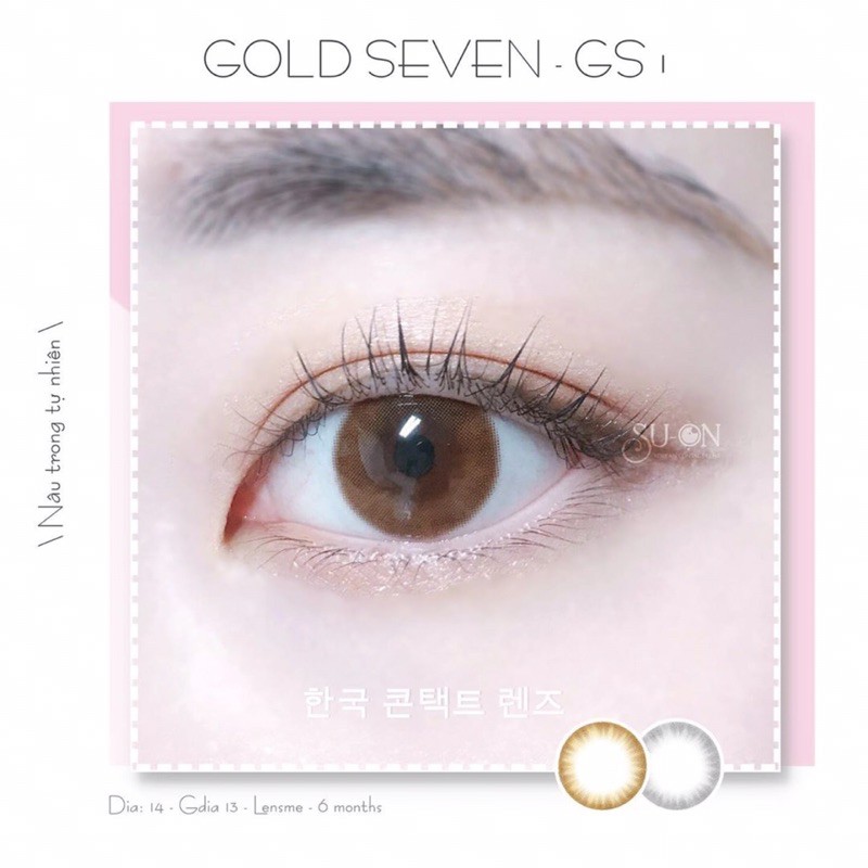 Kính áp tròng độ ẩm cao 6 tháng GOLD SEVEN BROWN/GRAY