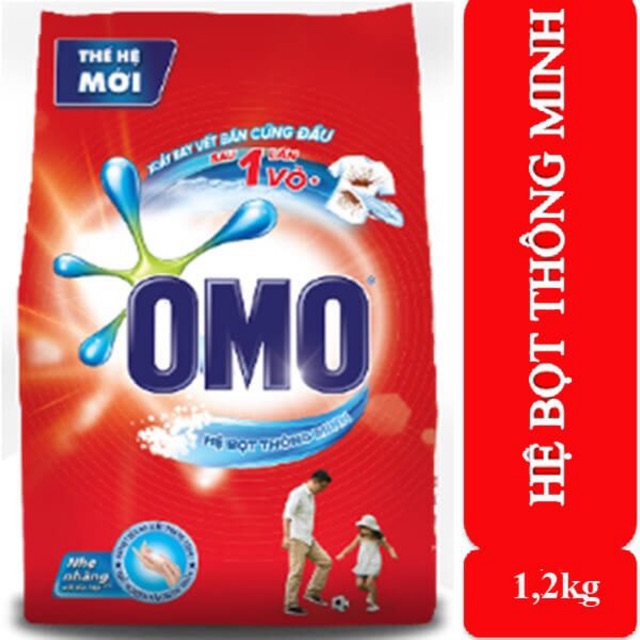 Bột Giặt Tay Omo 800g/1,2Kg Hệ Bọt Thông Minh Mới