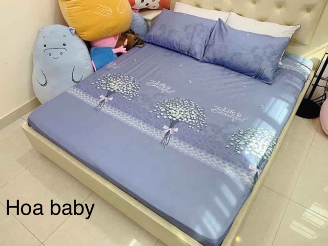 [Giá hủy diệt] Bộ ga vỏ gối cotton poly (1 grap giường + 2 vỏ gối nằm) | BigBuy360 - bigbuy360.vn