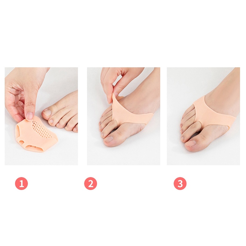 1 Cặp Miếng Lót Giày Cao Gót Bằng Silicone Gel Mềm Thoáng Khí