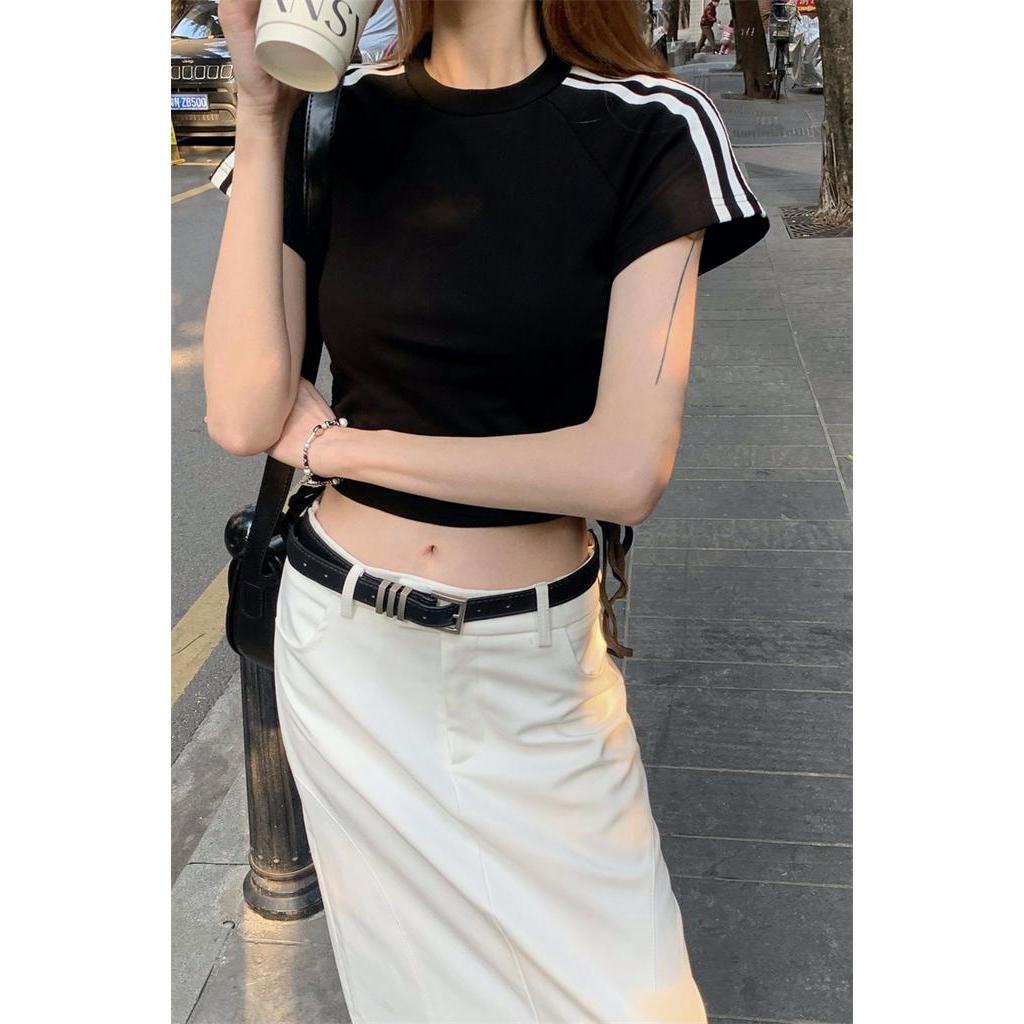 Áo Thun Tay Ngắn Dáng Ôm Phối Dây Rút Dễ Phối Đồ Thời Trang Cho Bạn Gái 64259