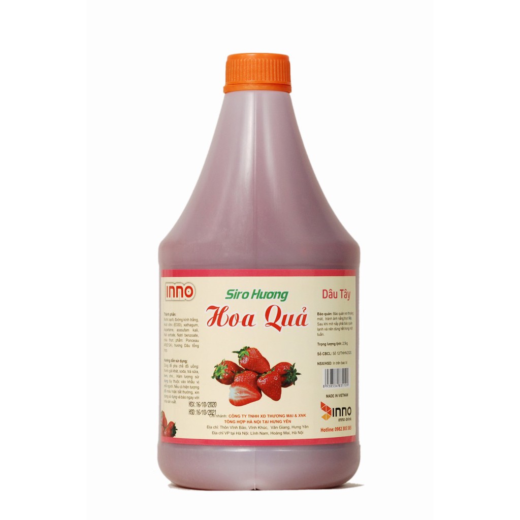 Siro hương hoa quả INNO can tròn 2lít