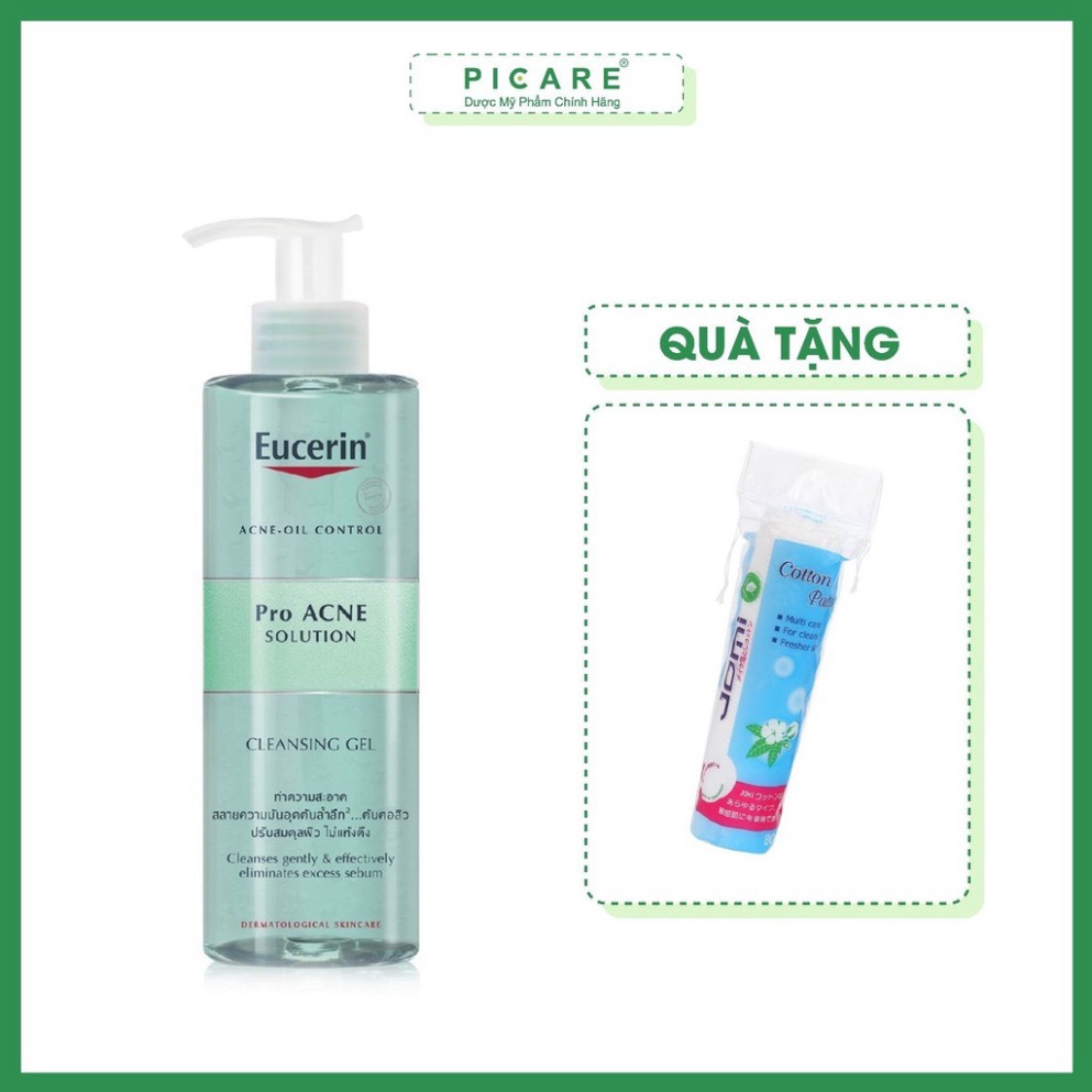 [CHÍNH HÃNG] Sữa rửa mặt dạng gel dành cho da nhờn mụn Eucerin Pro Acne Cleasing Gel 400ml - 88982