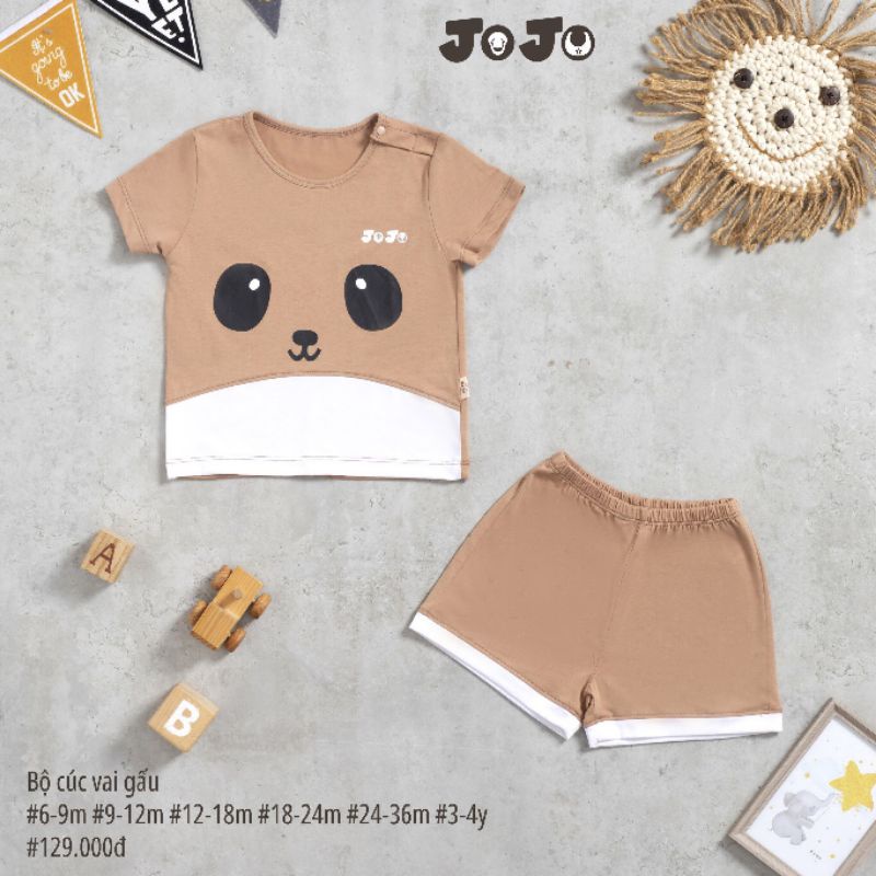 Joyo - Bộ cộc cúc vai mềm mát, bộ cộc cánh tiên điệu đà cho bé