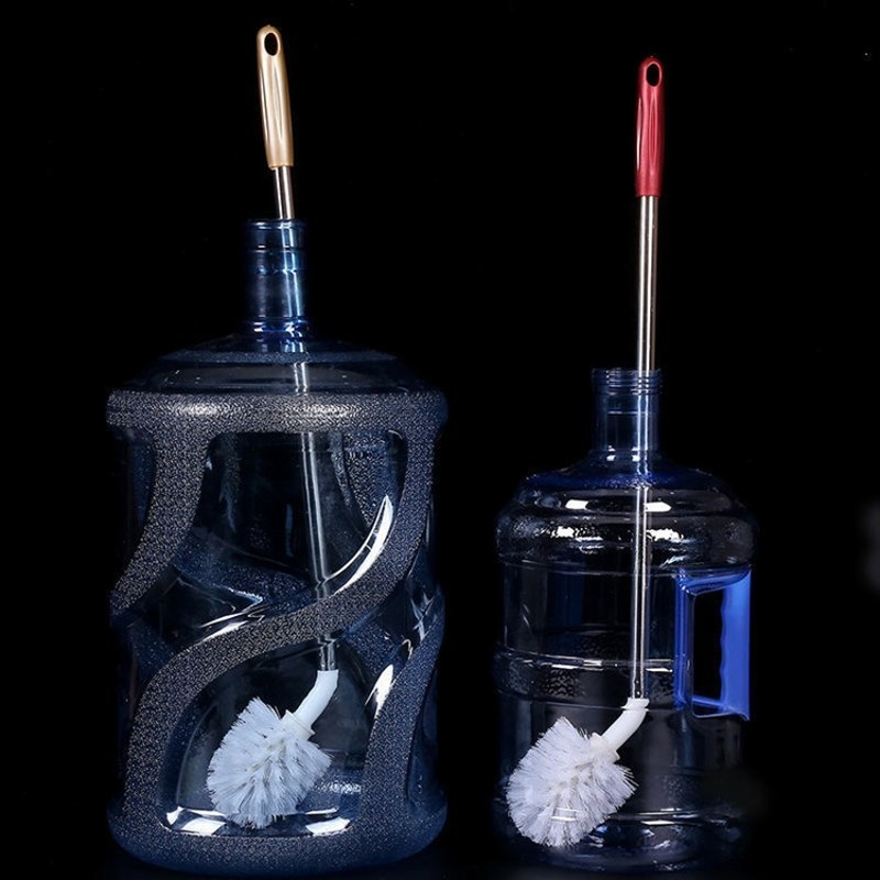 Cọ Vệ Sinh Bình Nước Cán Dài Xoay 360 Độ Màu Sắc Ngẫu Nhiên