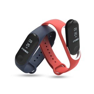 Dây đeo thay thế chất liệu silicon màu trơn cho Xiaomi Mi Band 3--9.9