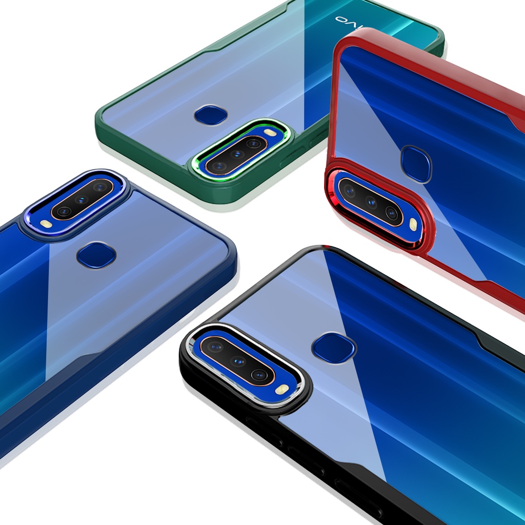 Ốp điện thoại KOOSUK acrylic trong suốt chống sốc 2 trong 1 dành cho Vivo Y11 Y12 Y15 Y17 Y3S