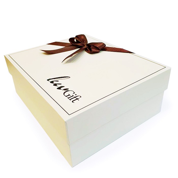 Hộp đựng quà thiết kế Luvgift dáng ngang kèm túi, rơm lót, hộp quà tặng sinh nhật giấy bìa cứng | BigBuy360 - bigbuy360.vn